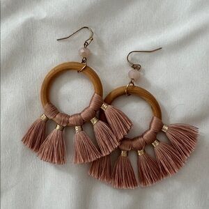 Boho Tassel Hoop Earrings